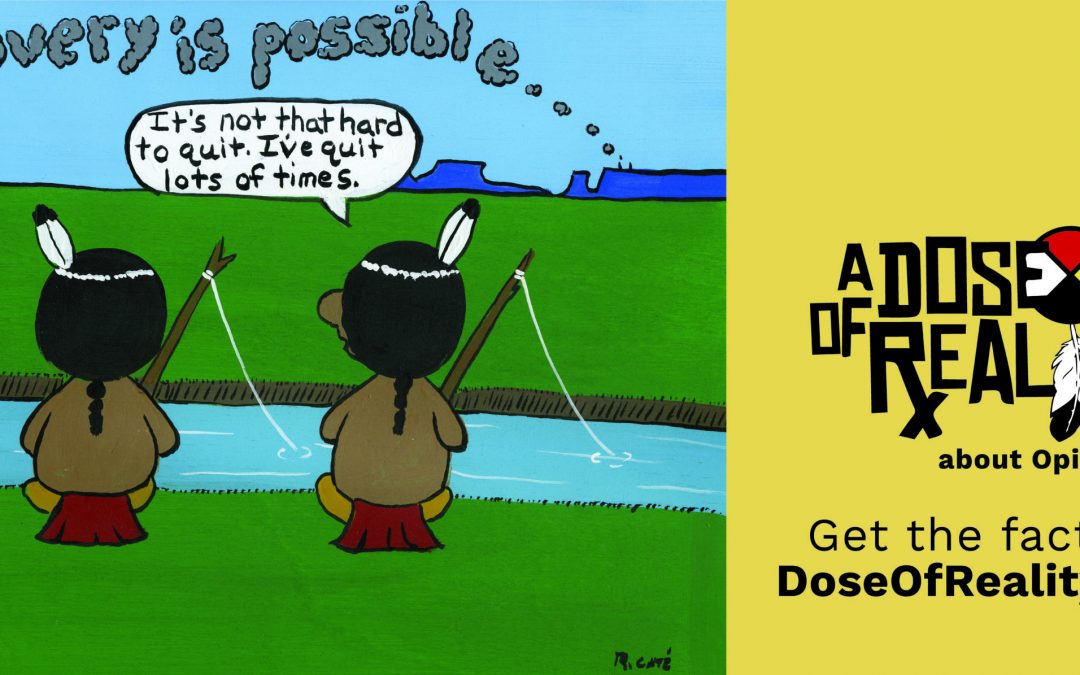 Native American Cartoon Poster (Recovery is Possible)